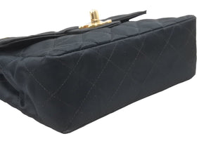 CHANEL シャネル ミニマトラッセ チェーンショルダーバッグ ココマーク 14番台 サテン ブラック ゴールド金具 良品 中古 45919
