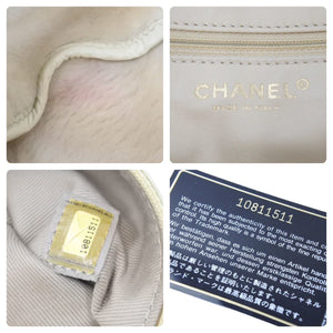 CHANEL シャネル ヴィンテージ ムートンスエードハンドバッグ ココマーク 10番台 ベージュ 良品 中古 45920