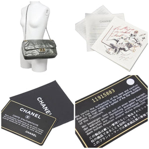CHANEL シャネル 2.55ライン チェーン ショルダーバッグ ロゴ パンチング Wチェーン 鞄 ゴールド 11番台 中古 45924