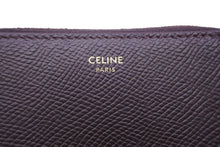Load image into Gallery viewer, CELINE セリーヌ ジップドウォレット コインケース 新ロゴ カーフスキン バーガンディ ゴールド金具 美品 中古 45925