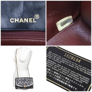 シャネル CHANEL ダイアナ 25 マトラッセ チェーン ショルダー バッグ レザー ブラック 良品 中古 45929