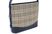 Load image into Gallery viewer, BURBERRY バーバリー ハンドバッグ ワンショルダーバッグ ノバチェック柄 ロゴ レザー キャンバス ブラウン 良品 中古 45936