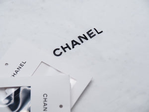 未使用 CHANEL シャネル セットアップ P70314K10008 P70317K10008 ネイビー シルバー金具 サイズ38 中古 45942