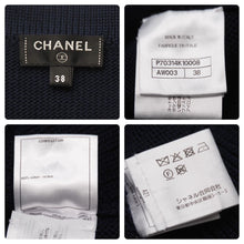 Load image into Gallery viewer, 未使用 CHANEL シャネル セットアップ P70314K10008 P70317K10008 ネイビー シルバー金具 サイズ38 中古 45942