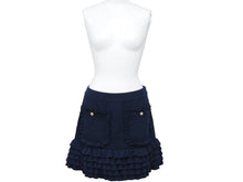 Load image into Gallery viewer, 未使用 CHANEL シャネル セットアップ P70314K10008 P70317K10008 ネイビー シルバー金具 サイズ38 中古 45942