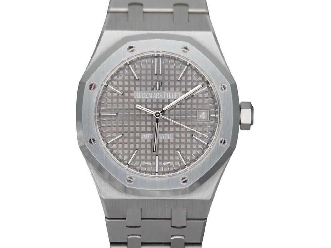 オーデマ・ピゲ AUDEMARS PIGUET ロイヤルオーク オートマティック 15450ST.OO.1256ST.02 グレー文字盤 美品 中古 45951