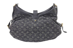 LouisVuitton ルイヴィトン スライトリー ショルダーバッグ M95835 モノグラム デニムキャンバス ブラック 美品 中古 45954