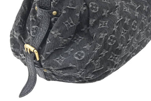 LouisVuitton ルイヴィトン スライトリー ショルダーバッグ M95835 モノグラム デニムキャンバス ブラック 美品 中古 45954