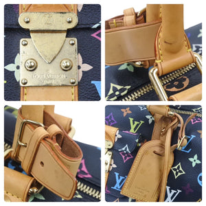 ルイヴィトン LOUIS VUITTON キーポル45 ボストンバッグ マルチカラー 黒 M92640 良品 中古 45956