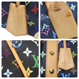 ルイヴィトン LOUIS VUITTON キーポル45 ボストンバッグ マルチカラー 黒 M92640 良品 中古 45956