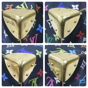 ルイヴィトン LOUIS VUITTON キーポル45 ボストンバッグ マルチカラー 黒 M92640 良品 中古 45956