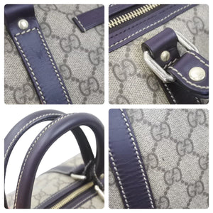 GUCCI グッチ ハンドバック GG柄 206501 コーティングキャンバス ベージュ ブラウン レザー 美品 中古 45962