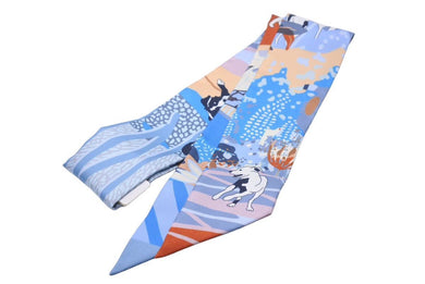 新品未使用品 HERMES エルメス ツイリー 2023ss Chevaloscope Pointille ブルー マルチカラー 86cm 45980