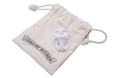 未使用 CHROMEHEARTS クロムハーツ 2022 ラバーリング 指輪 インフィニティリング ホワイト 12号 中古 45992