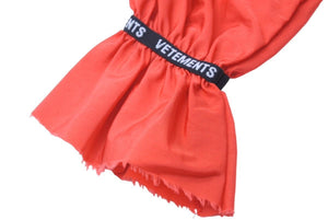 VETEMENTS ヴェトモン ネックロゴテープトラックジャケット ネックロゴテープトラックジャケット ナイロンジャケット XS 美品 中古 45994 