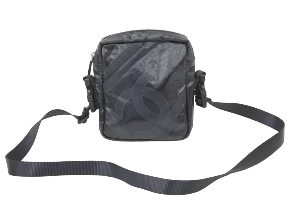 CHANEL シャネル ショルダーバッグ ココマーク スポーツライン 11番代 ブラック ライトグレー 中古 46000