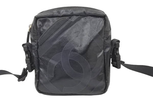 CHANEL シャネル ショルダーバッグ ココマーク スポーツライン 11番代 ブラック ライトグレー 中古 46000