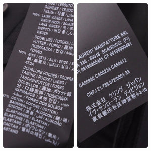 新品同様 SAINT LAURENT サンローラン 21年 スラックスパンツ ブラック ウール 607846 Y404 サイズ42 中古 46009
