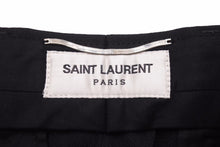 Load image into Gallery viewer, 新品同様 SAINT LAURENT サンローラン 21年 スラックスパンツ ブラック ウール 607846 Y404 サイズ42 中古 46009
