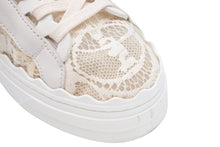 Load image into Gallery viewer, CHLOE クロエ ローレン レースカバー レザースニーカー ローカット ロゴメッシュ CHC19U108D26J1 ベージュ 美品 中古 46011