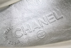 CHANEL ローカットスニーカー レースアップ ココマーク レザー AG33909 ホワイト ブラック サイズ36 美品 中古 46012
