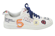 Load image into Gallery viewer, CHANEL 19SS ファレルウィリアムス グラフィックローカットスニーカー ホワイトマルチカラー 36 美品 中古 46013