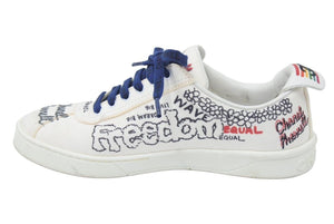 CHANEL 19SS ファレルウィリアムス グラフィックローカットスニーカー ホワイトマルチカラー 36 美品 中古 46013
