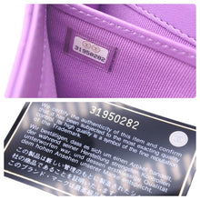 Load image into Gallery viewer, 極美品 CHANEL シャネル ロングフラップ ウォレット マトラッセ 長財布 ココマーク 31番台 カーフスキン パープル 中古 46023