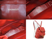 Load image into Gallery viewer, 超希少 CHANEL シャネル ココマーク ゴールドチェーンボール リュック レッド 2番台 中古 46086