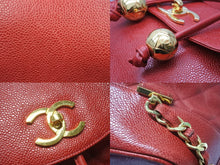 Load image into Gallery viewer, 超希少 CHANEL シャネル ココマーク ゴールドチェーンボール リュック レッド 2番台 中古 46086