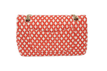Load image into Gallery viewer, 極美品 CHANEL シャネル マトラッセCF Wチェーンショルダーバッグ 12番台 ツイード ジャージ レッド ホワイト ゴールド 中古 46088
