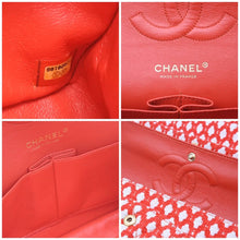 Load image into Gallery viewer, 極美品 CHANEL シャネル マトラッセCF Wチェーンショルダーバッグ 12番台 ツイード ジャージ レッド ホワイト ゴールド 中古 46088