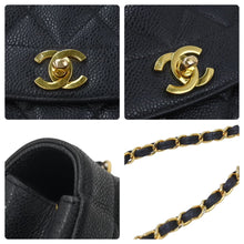 Load image into Gallery viewer, シャネル CHANEL ダイアナ 25 マトラッセ チェーン ショルダー バッグ キャビアスキン ブラック A01165 46096