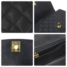 Load image into Gallery viewer, シャネル CHANEL ダイアナ 25 マトラッセ チェーン ショルダー バッグ キャビアスキン ブラック A01165 46096
