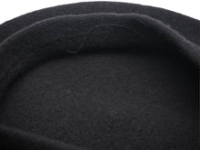 Load image into Gallery viewer, 激レア 極美品 CHANEL シャネル ヴィンテージ ベレー帽 ウール ブラック ココマーク 中古 46103