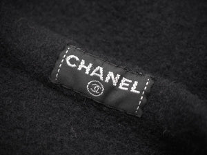 激レア 極美品 CHANEL シャネル ヴィンテージ ベレー帽 ウール ブラック ココマーク 中古 46103