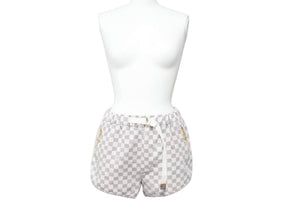 LOUIS VUITTON ルイヴィトン ショートパンツ ダミエアズール モチーフ RADZIMIRショーツ ゴールド金具 美品 中古 46110