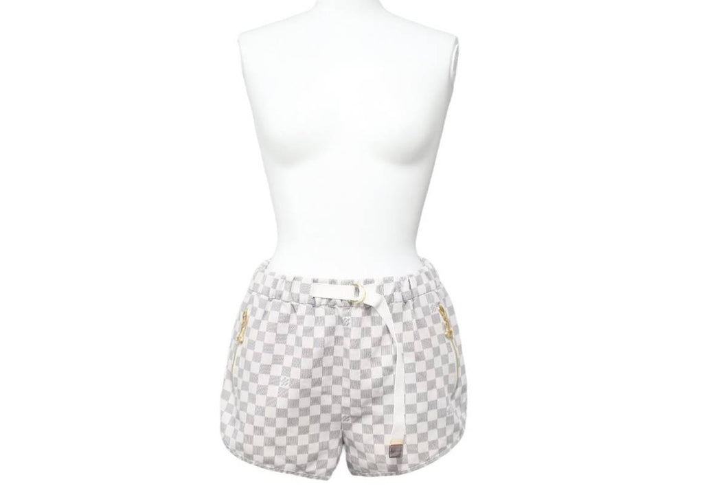 LOUIS VUITTON ルイヴィトン ショートパンツ ダミエアズール モチーフ RADZIMIRショーツ ゴールド金具 美品 中古 46110