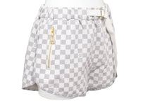 Load image into Gallery viewer, LOUIS VUITTON ルイヴィトン ショートパンツ ダミエアズール モチーフ RADZIMIRショーツ ゴールド金具 美品 中古 46110