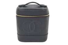 Load image into Gallery viewer, CHANEL シャネル ヴィンテージ バニティバッグ キャビアスキン ココマーク 6番台 ブラック ゴールド金具 美品 中古 46136