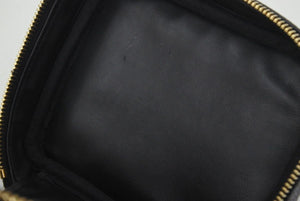 CHANEL シャネル ヴィンテージ バニティバッグ キャビアスキン ココマーク 6番台 ブラック ゴールド金具 美品 中古 46136