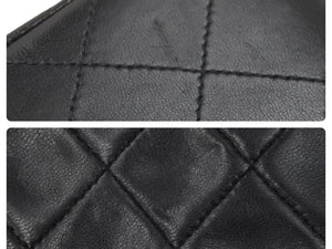 CHANEL シャネル ヴィンテージ ミニマトラッセチェーンショルダーバッグ 3番台 ブラック ゴールド金具 美品 中古 46143