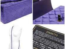 Load image into Gallery viewer, 新品同様 CHANEL シャネル ミニマトラッセ チェーンショルダーバッグ 20番台 ベロア ネイビー ブラック金具 中古 46146