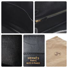 Load image into Gallery viewer, エルメス HERMES オータクロア 32 ハンドバッグ ボックスカーフ 黒 ブラック ゴールド金具 レディース 口C刻印 美品 中古 46147