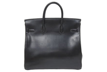 Load image into Gallery viewer, エルメス HERMES オータクロア 32 ハンドバッグ ボックスカーフ 黒 ブラック ゴールド金具 レディース 口C刻印 美品 中古 46147