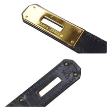 Load image into Gallery viewer, エルメス HERMES オータクロア 32 ハンドバッグ ボックスカーフ 黒 ブラック ゴールド金具 レディース 口C刻印 美品 中古 46147