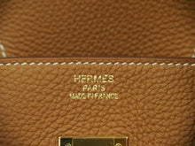 Load image into Gallery viewer, 未使用 HERMES エルメス BIRKIN バーキン35 ゴールド トゴ ハンドバッグ X刻印 中古 46152