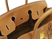 Load image into Gallery viewer, 未使用 HERMES エルメス BIRKIN バーキン35 ゴールド トゴ ハンドバッグ X刻印 中古 46152