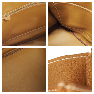 未使用 HERMES エルメス BIRKIN バーキン35 ゴールド トゴ ハンドバッグ X刻印 中古 46152