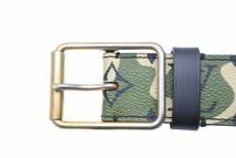 Load image into Gallery viewer, LOUIS VUITTON ルイヴィトン サンチュール モノグラモフラージュ ベルト カモフラ 90サイズ 村上隆 M9646U 中古 46155